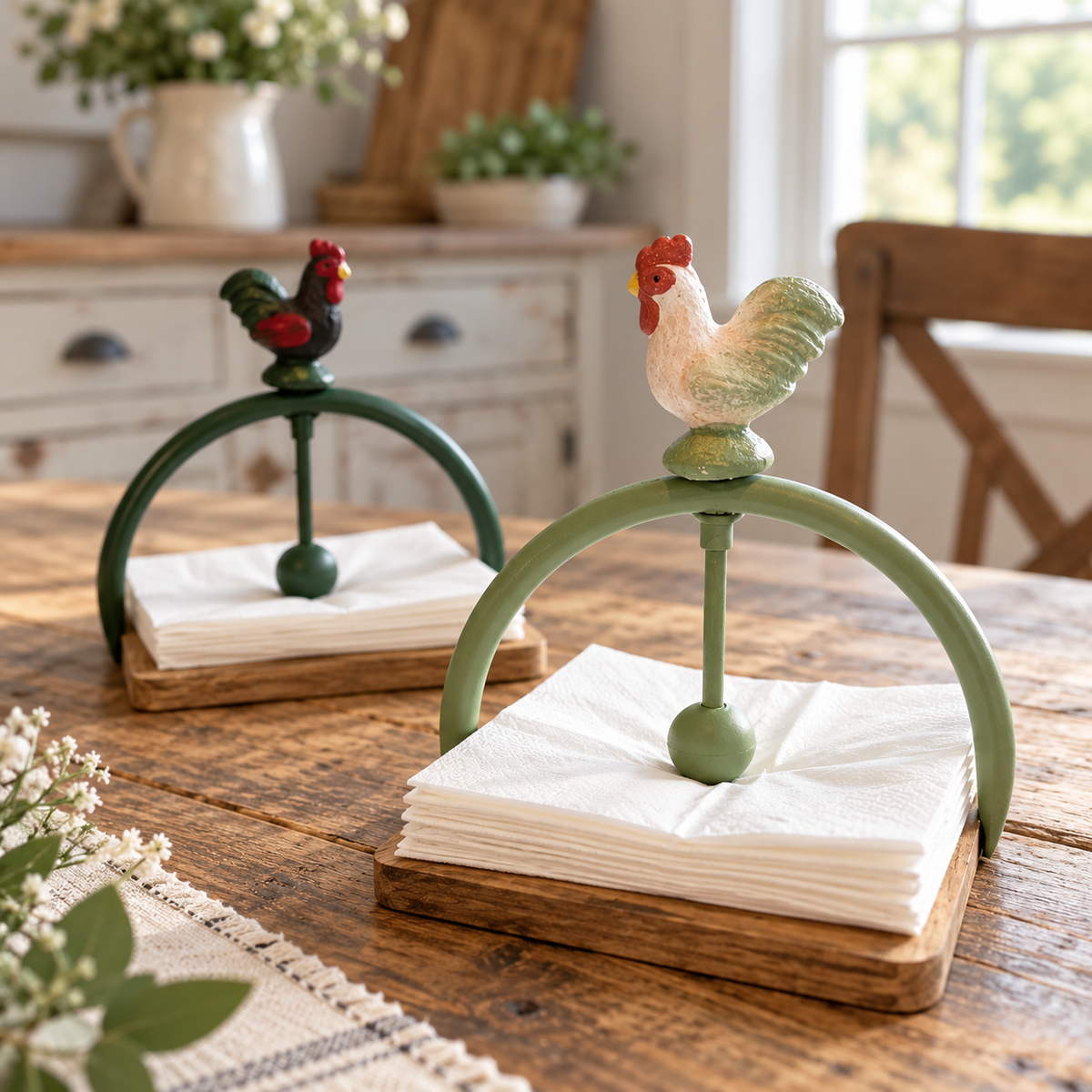 IRON ROOSTER NAPKIN HOLDER