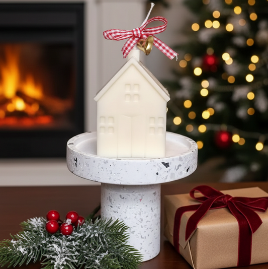 Bougie de Noël | Bougie faite à la main | Bougie style cottage