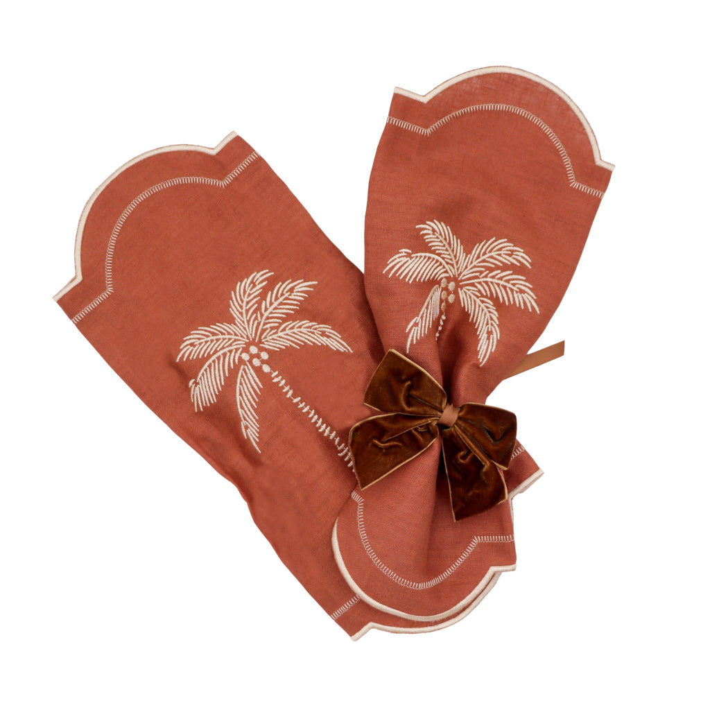 Cocoa Oasis Linen Napkins – Set of 4