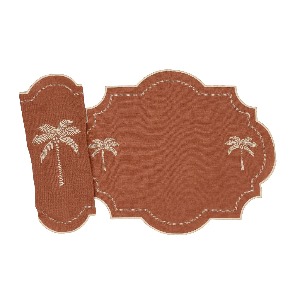 Cocoa Oasis Linen Napkins – Set of 4