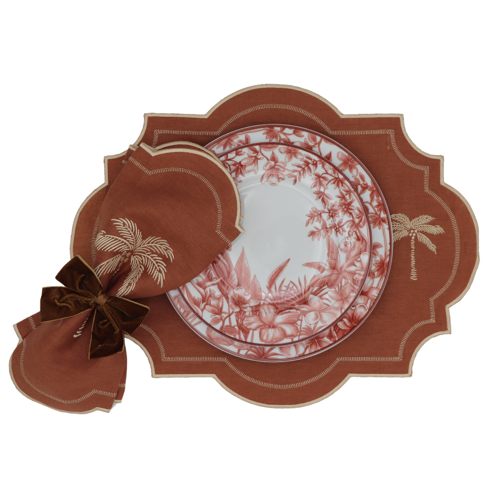 Cocoa Oasis Linen Napkins – Set of 4