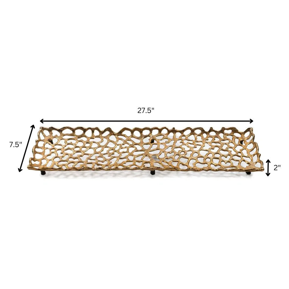 Bellagio Gilded Long Accent Tray
