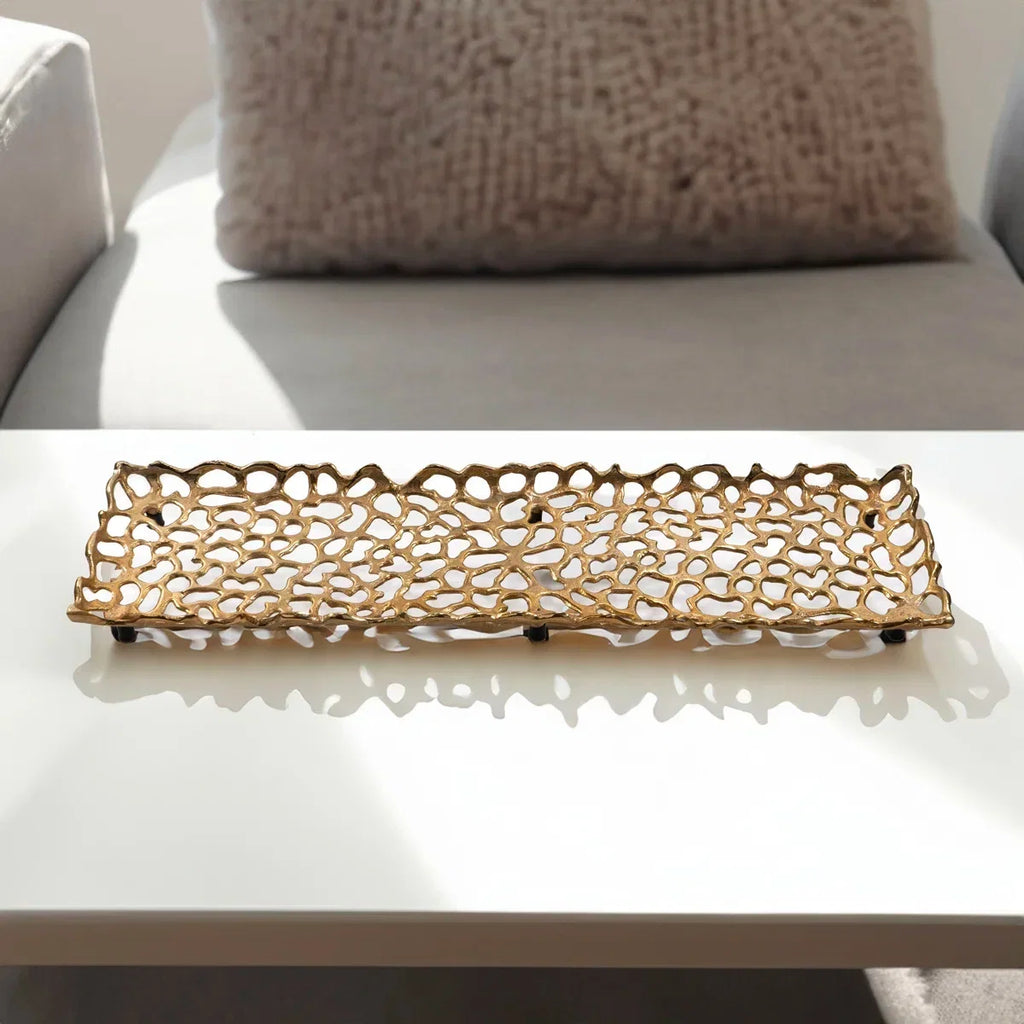 Bellagio Gilded Long Accent Tray