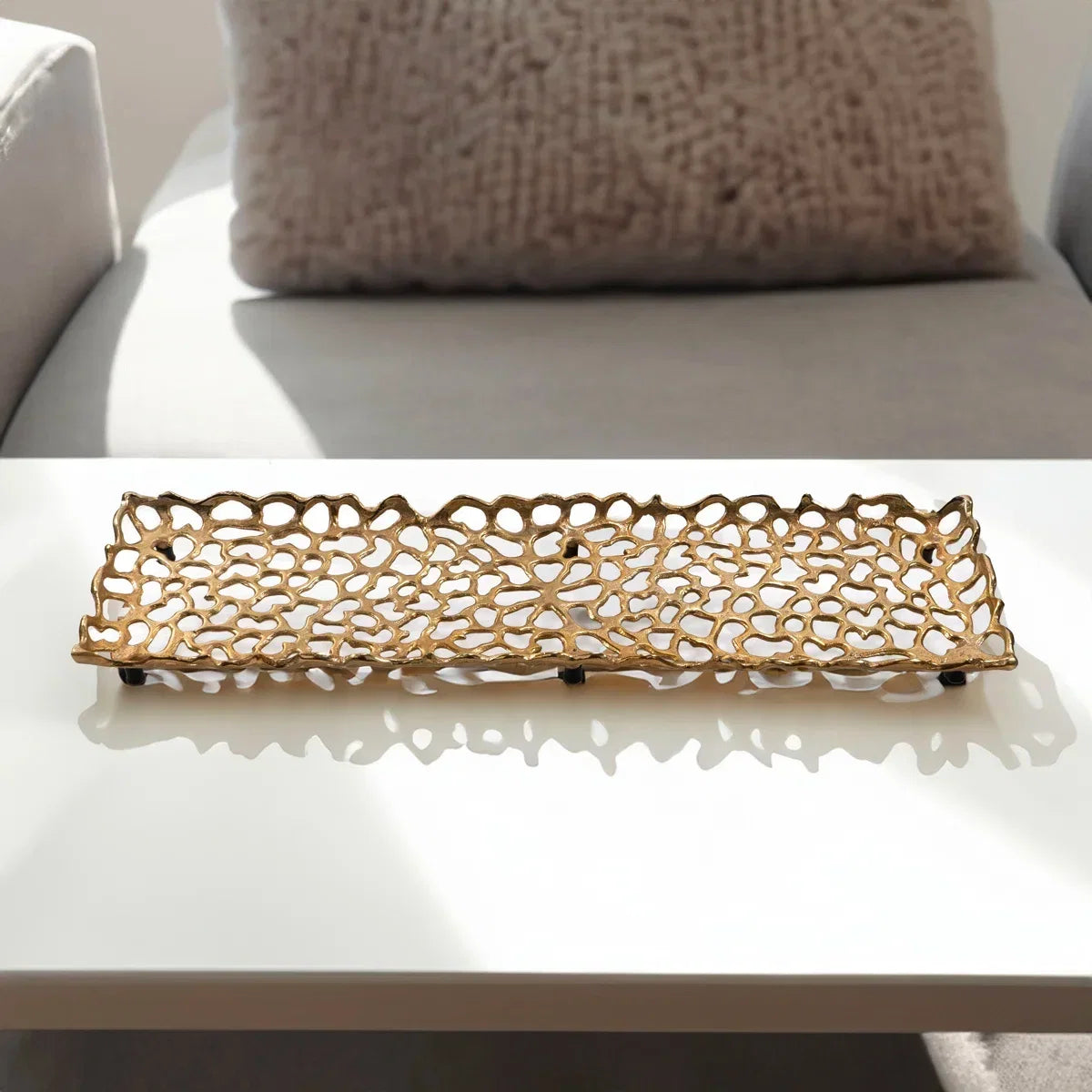 Bellagio Gilded Long Accent Tray