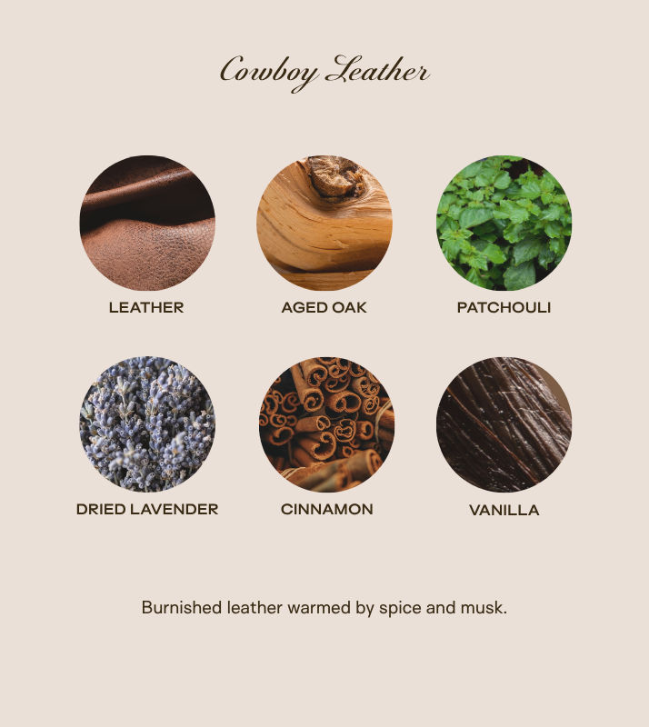 300 oz Cowboy Leather Scented Candle