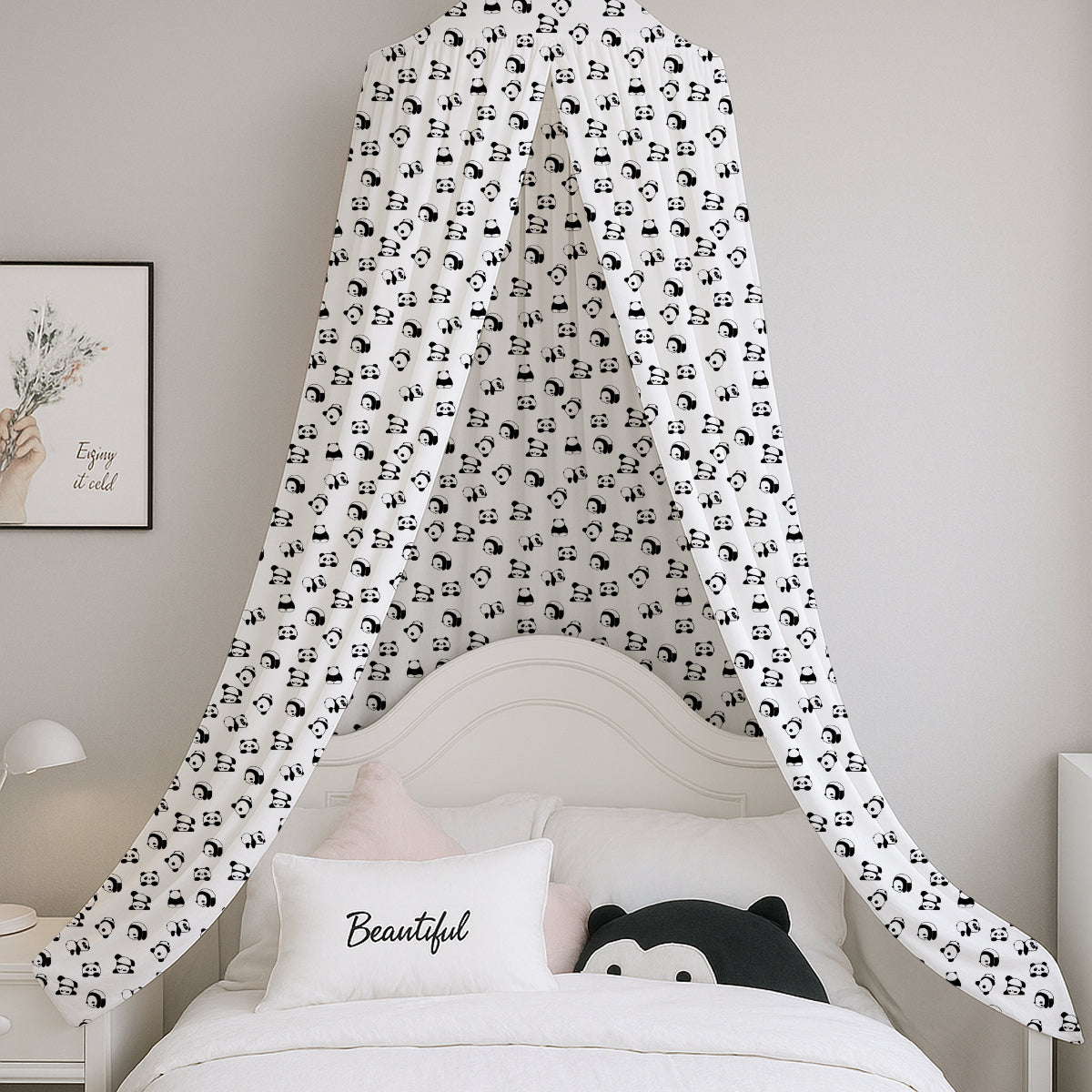 Cute-Panda Printed Canopy