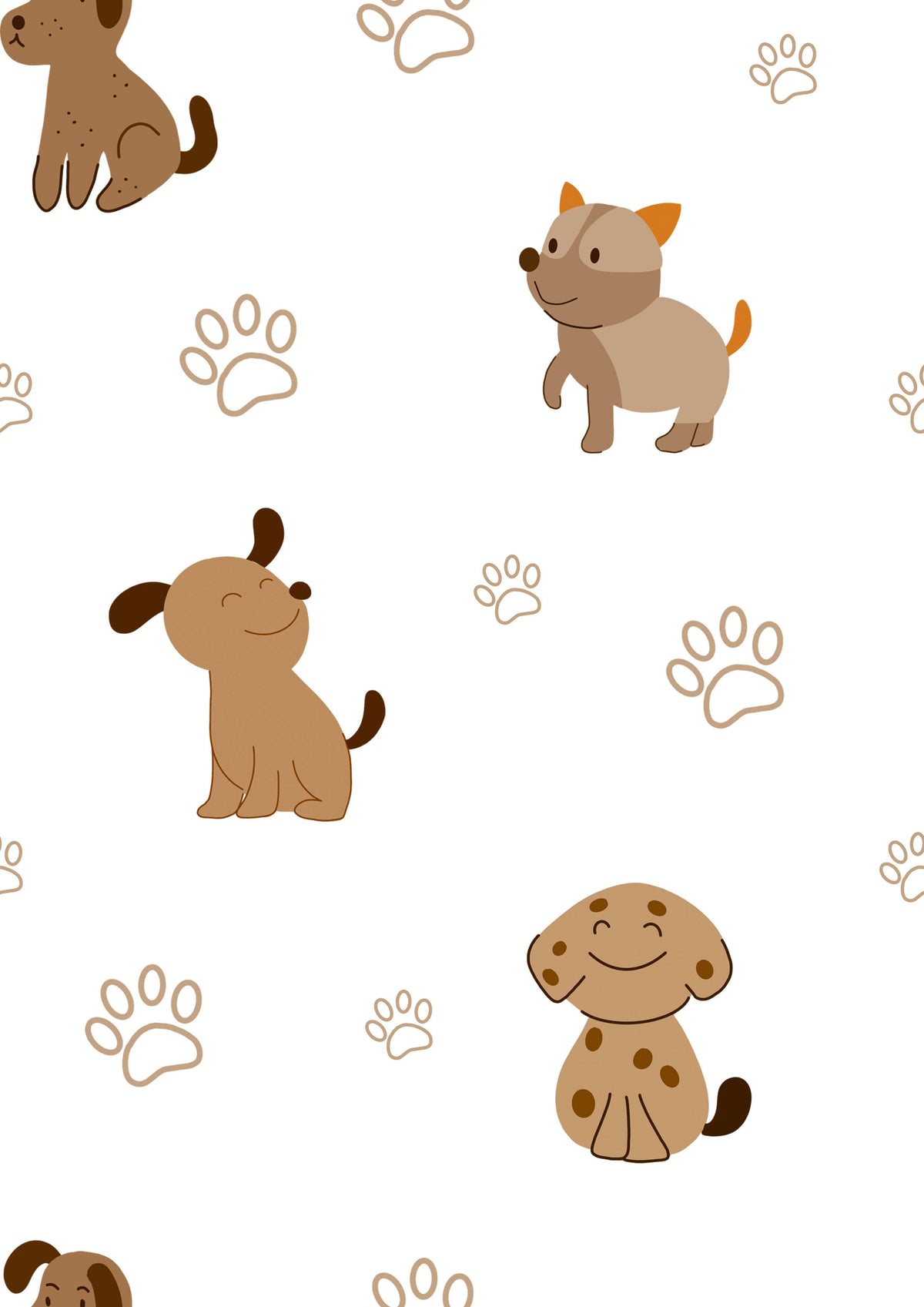 Cute Dog Paw Printed Canopy