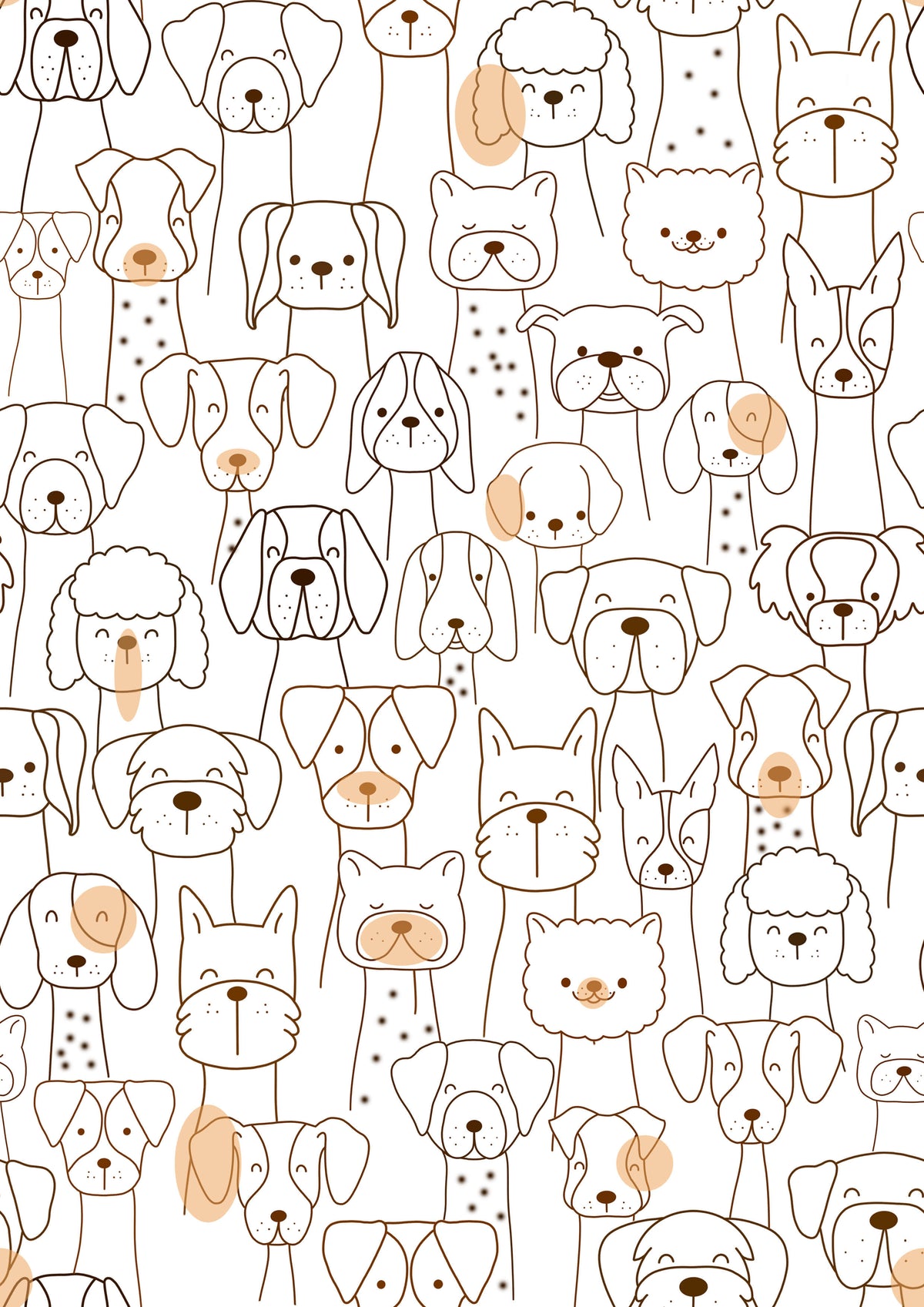 Cute Dogs Printed Canopy