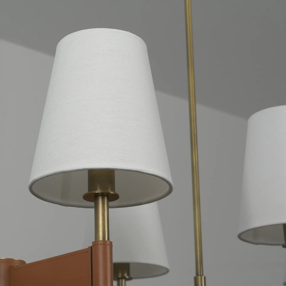 Bramley Leather & Copper Chandelier