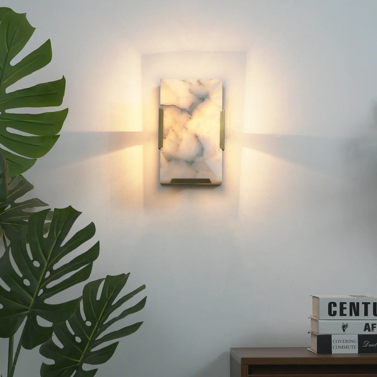 Alabaster Rectangular Wall Lamp
