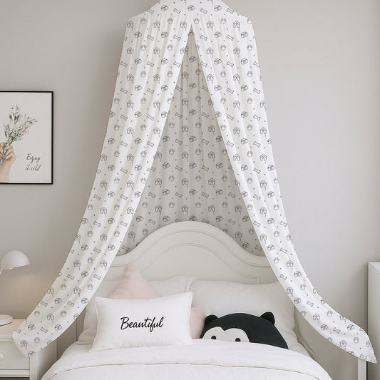 Dog Toy Food Bone Printed Canopy