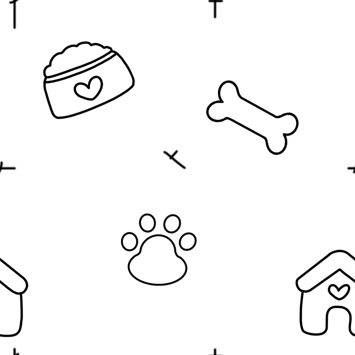 Dog Toy Food Bone Printed Canopy