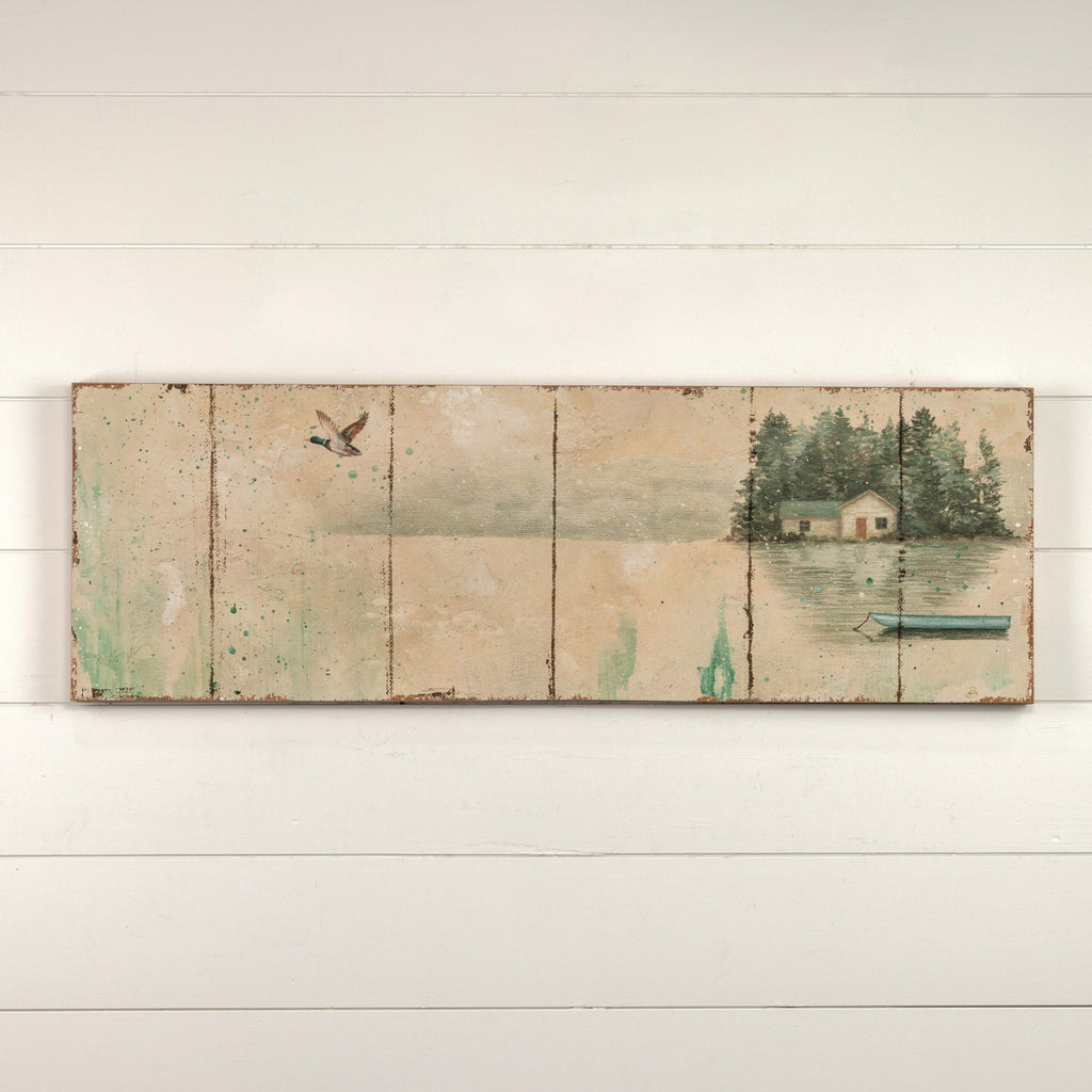 Lakehouse Print MDF Wood Framed Wall Art 106cm