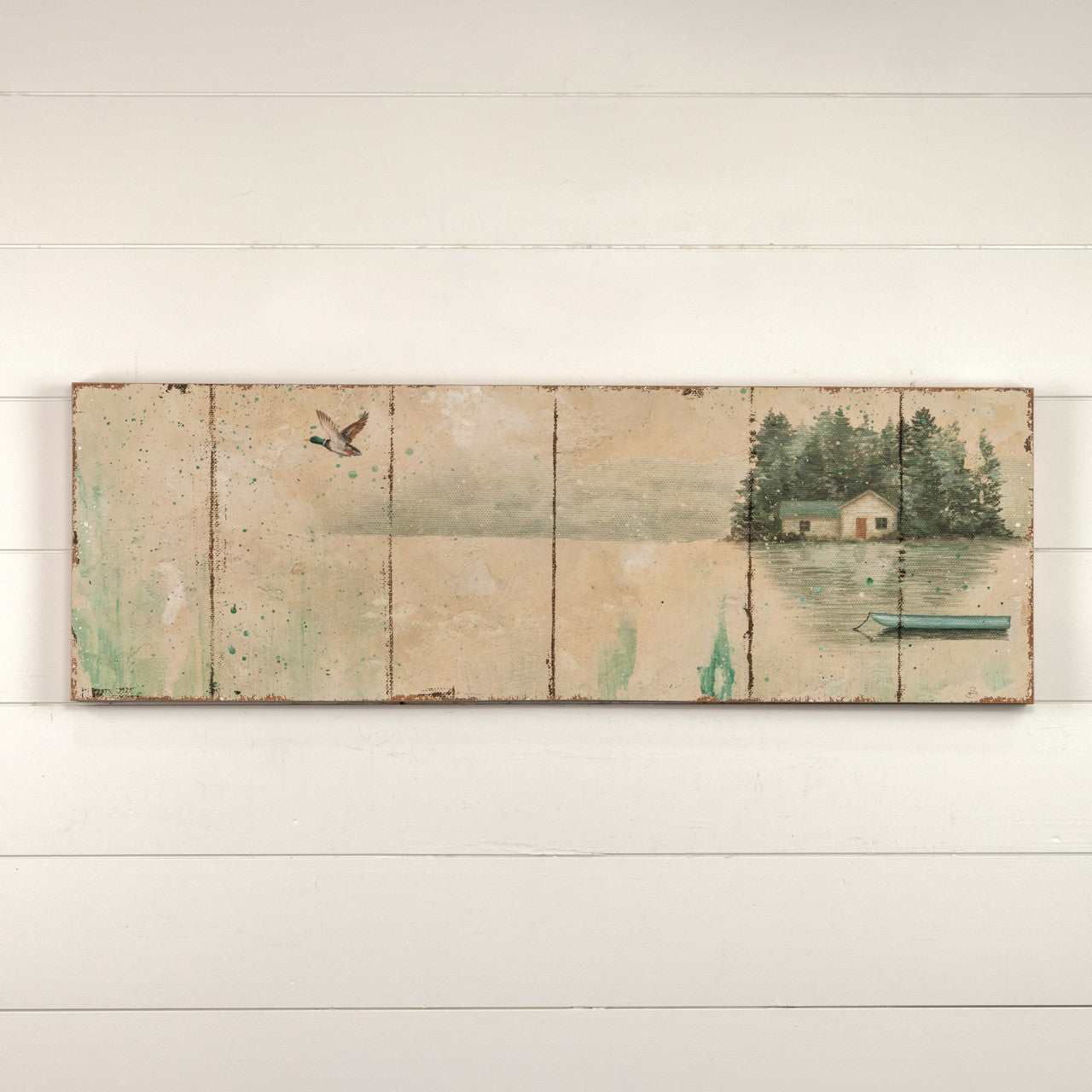 Lakehouse Print MDF Wood Framed Wall Art 106cm