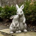Snuggling Bunnies Statue Outdoor Plaster Garden Sculpture