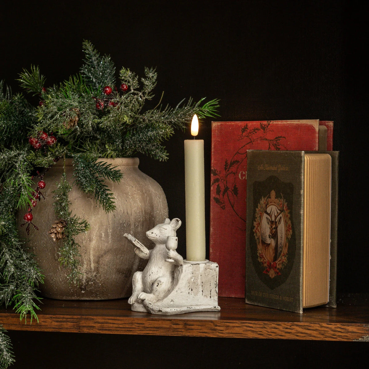 Mouse Taper Candle Holder 10.2 x 5.7 x 10.2 cm