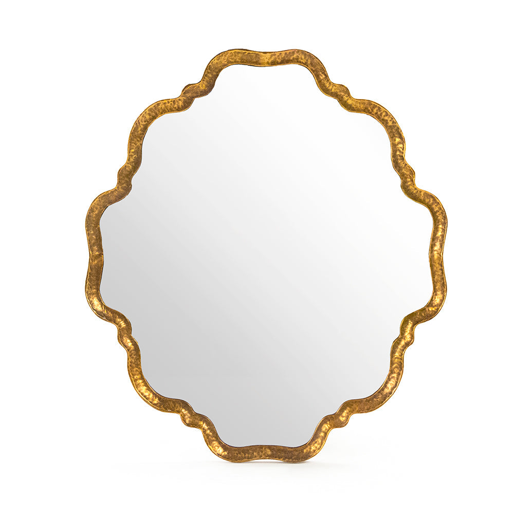 Carel Scalloped Metal Wall Mirror 26.75 in