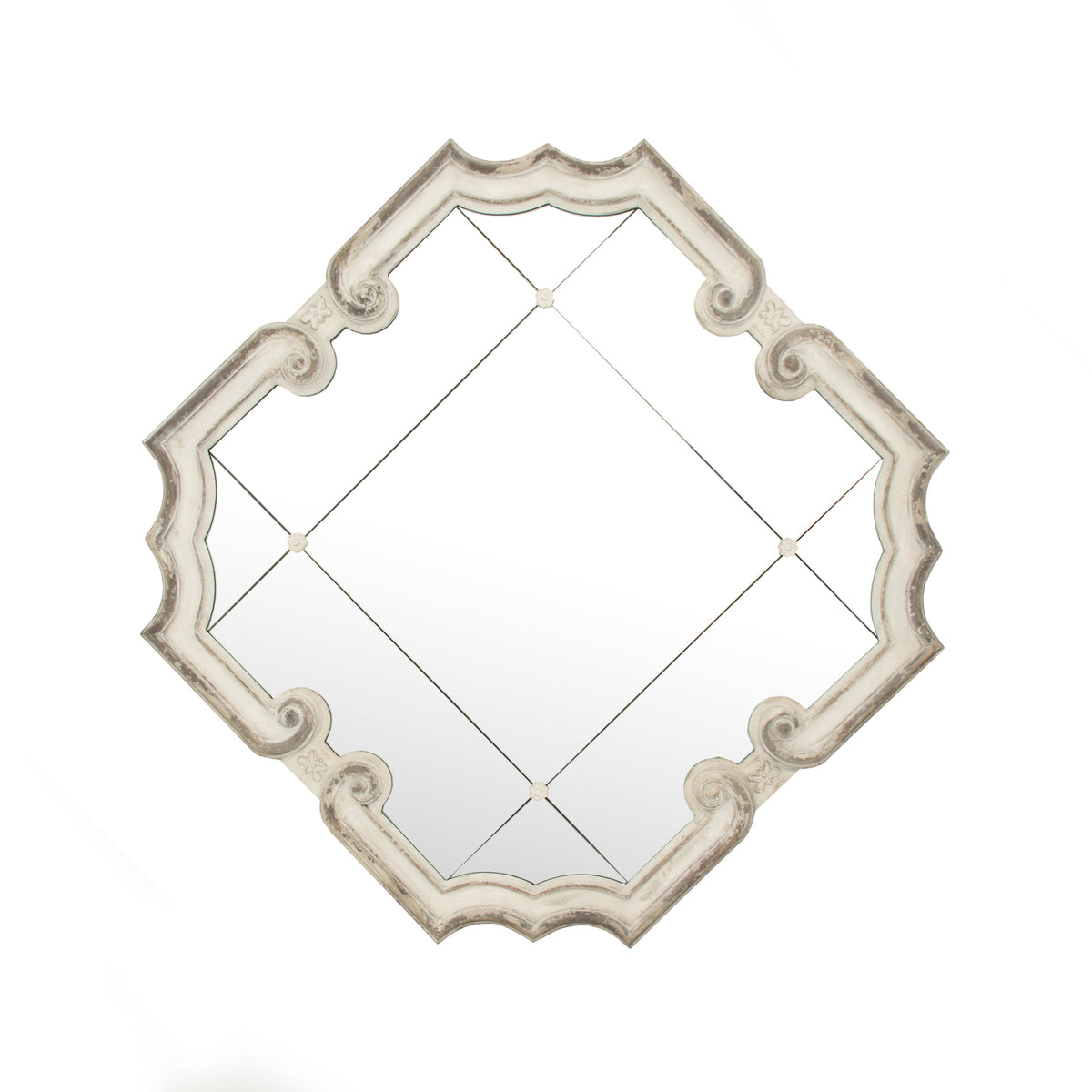 Troncon Carved Wood Wall Mirror 40 in