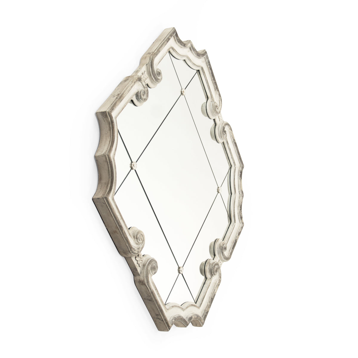 Troncon Carved Wood Wall Mirror 40 in