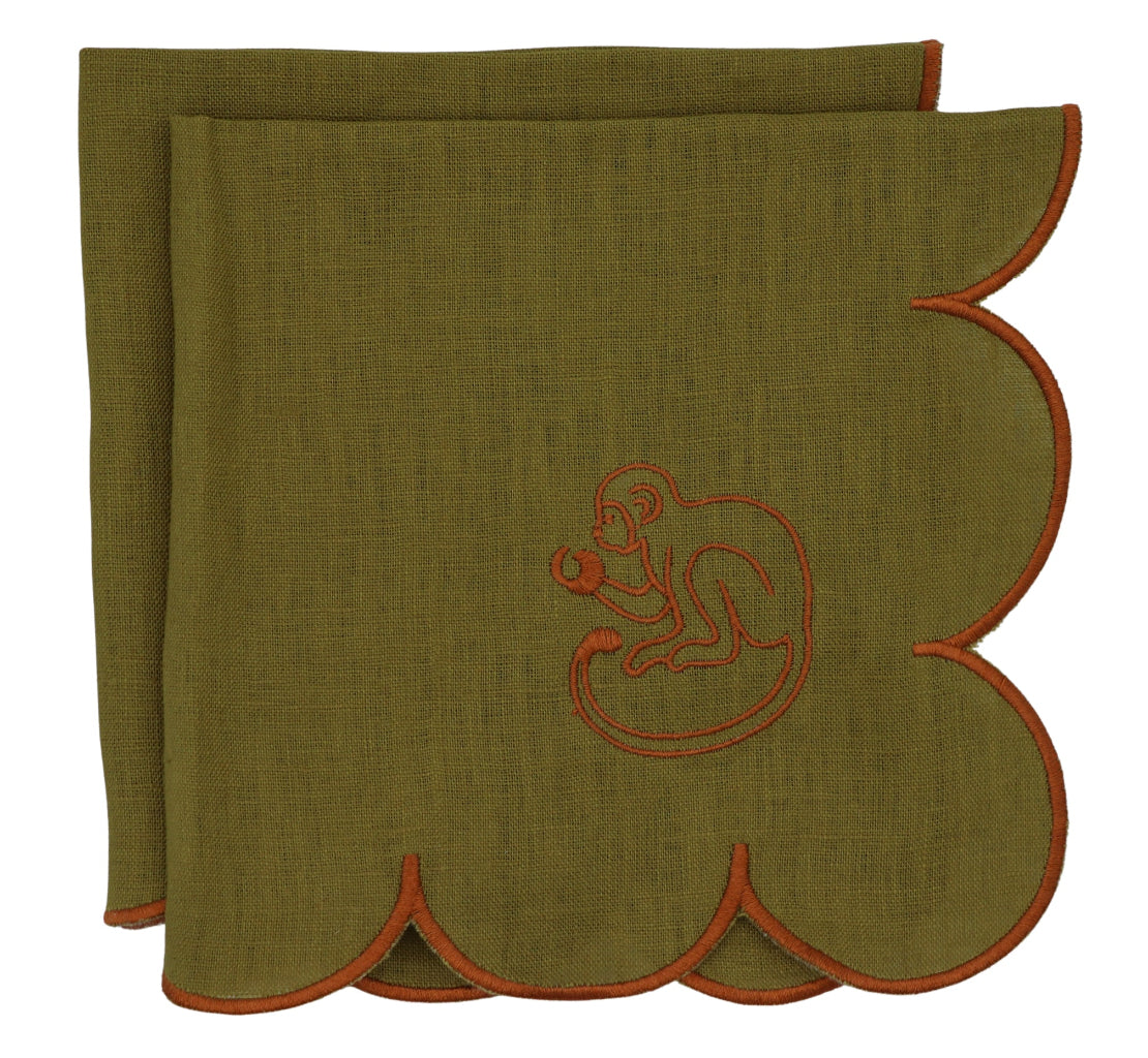 Earthen Pine Linen Napkins – Set of 4