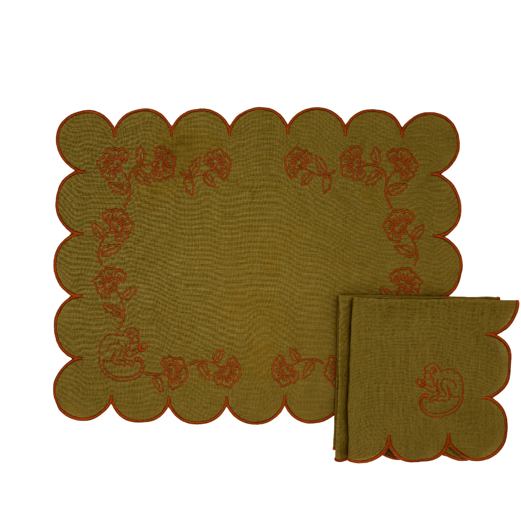 Earthen Pine Linen Napkins – Set of 4