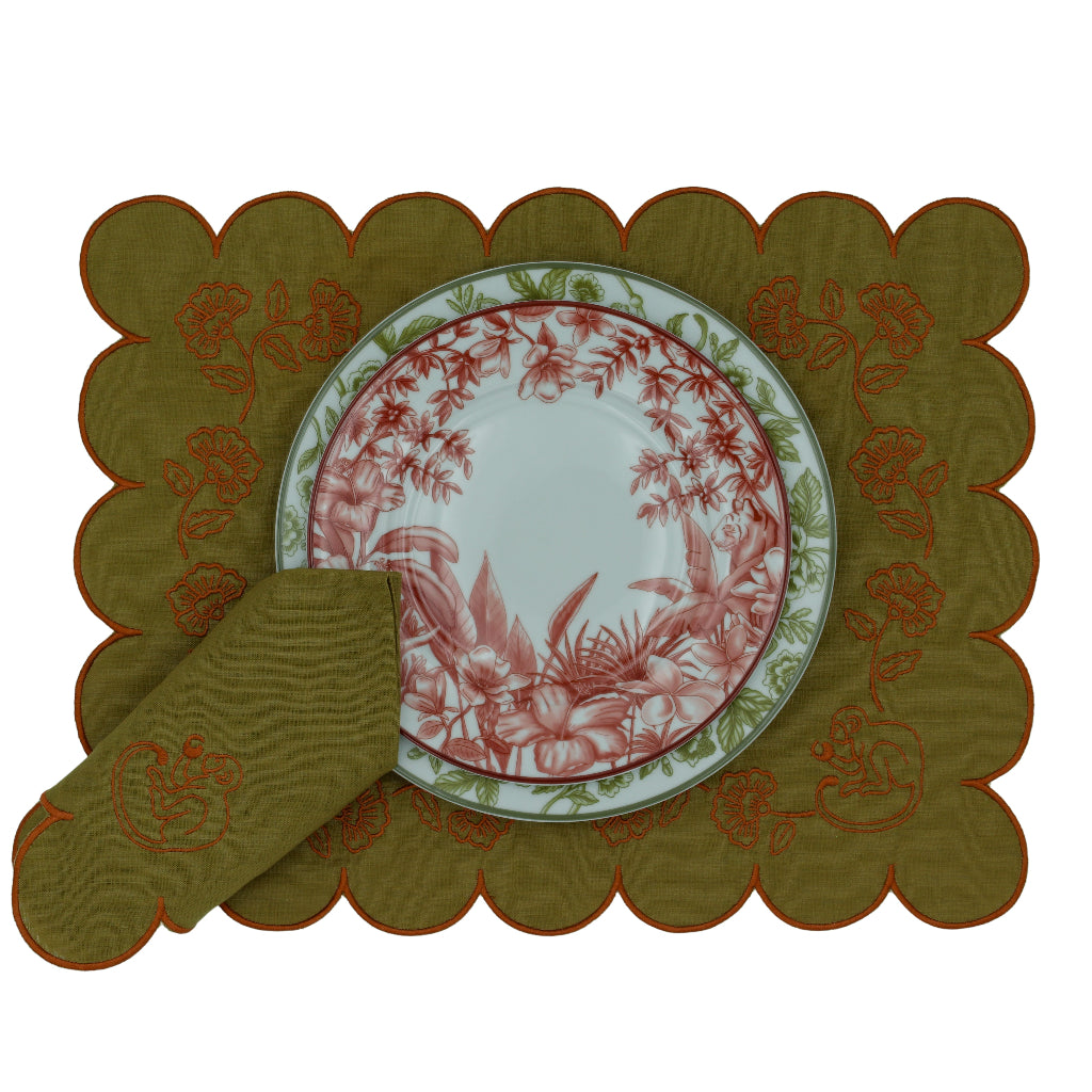 Earthen Pine Linen Napkins – Set of 4