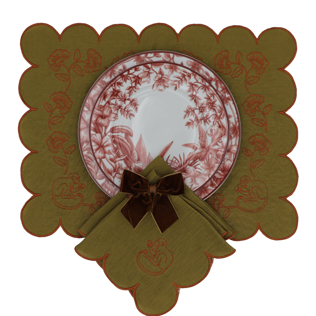 Earthen Pine Linen Napkins – Set of 4