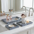 Mediterranean Blue Accent Tray Collection – Set of 3