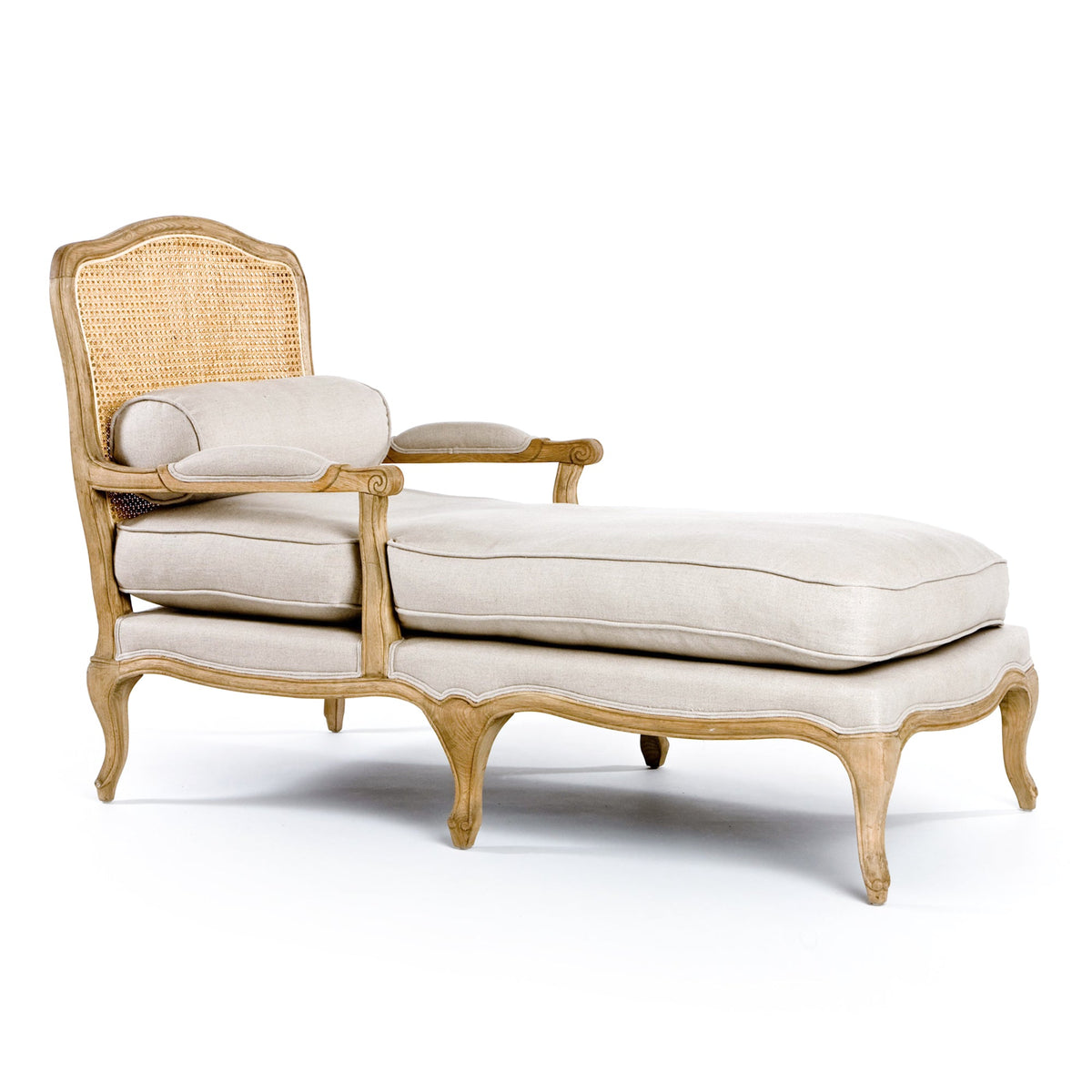 Bastille Natural Linen Chaise Lounge