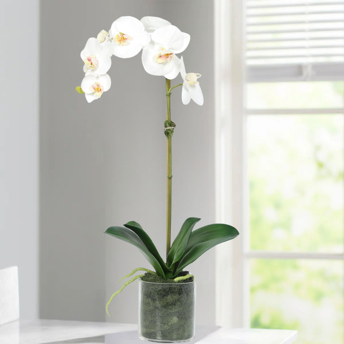 Artificial Orchid Plant in Vase - 20"