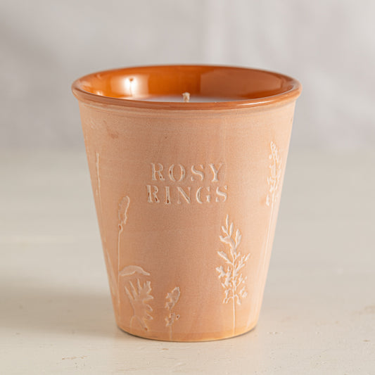 Candela in vaso da giardino profumo vite di pomodoro + coperture in carta seminabile