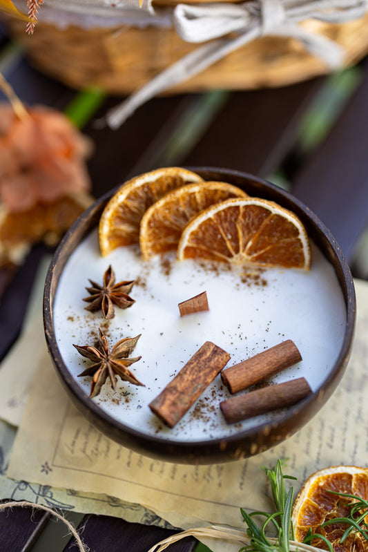 Coconut Candle Bowl – Custom Scented Fall Candle
