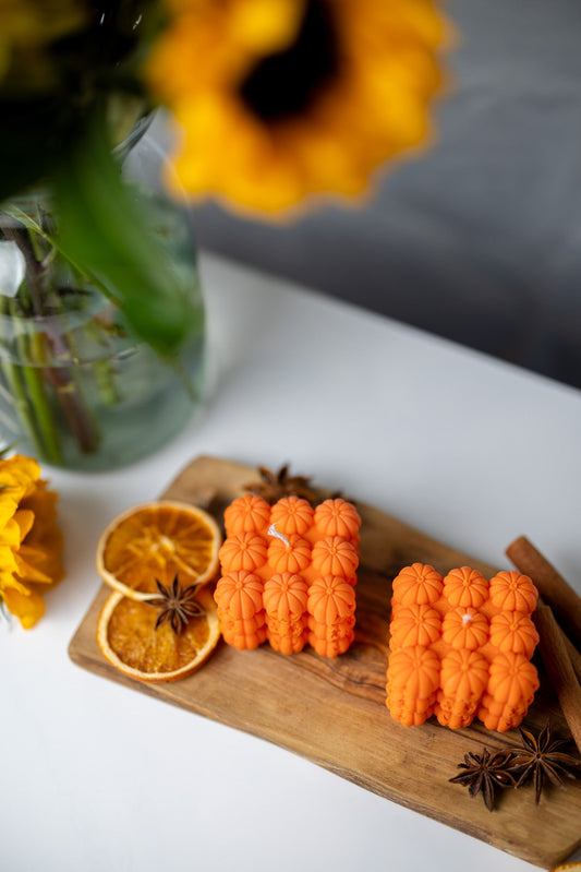 Bougie en cire de soja citrouille d'Halloween – Bougie citrouille bulle avec visage, décoration effrayante