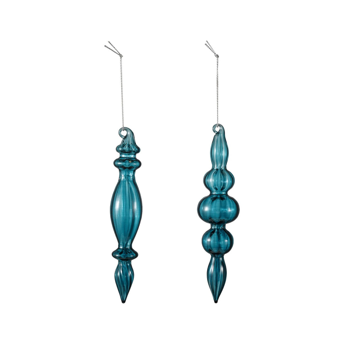 Blue Glass Finial Ornament – 2 Styles