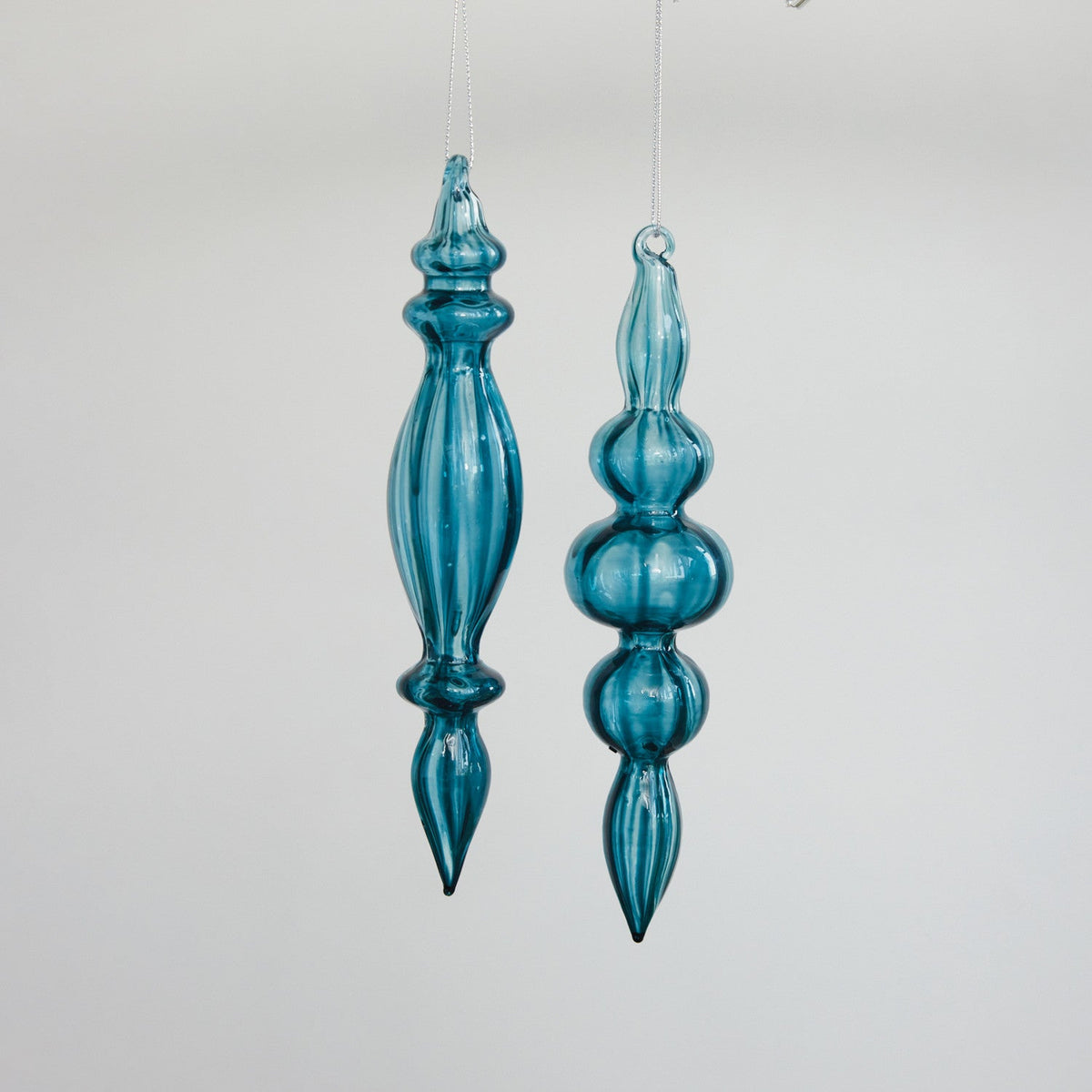 Blue Glass Finial Ornament – 2 Styles