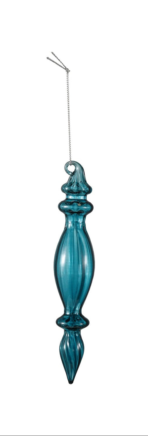 Blue Glass Finial Ornament – 2 Styles