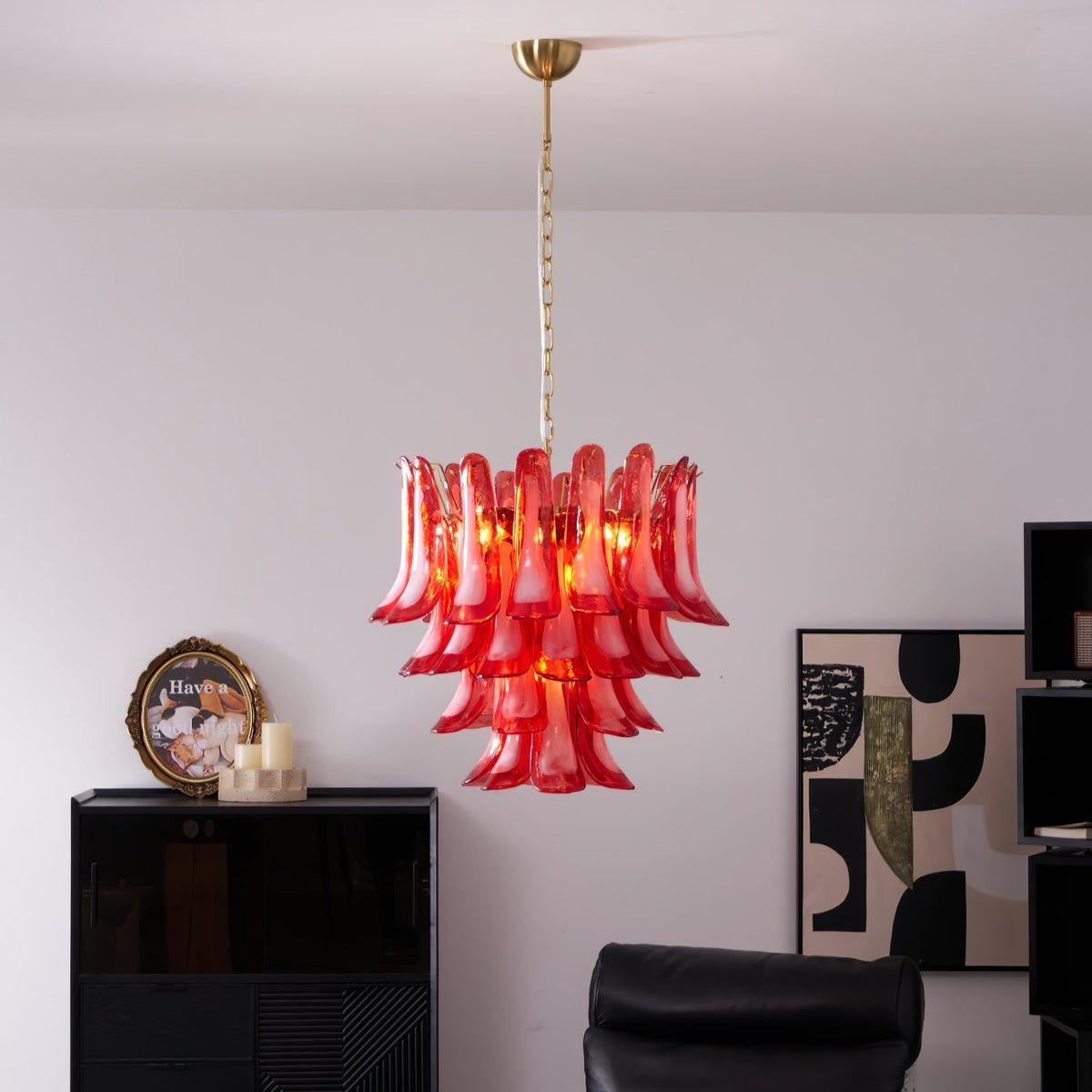 Glass Murano Petals Chandelier