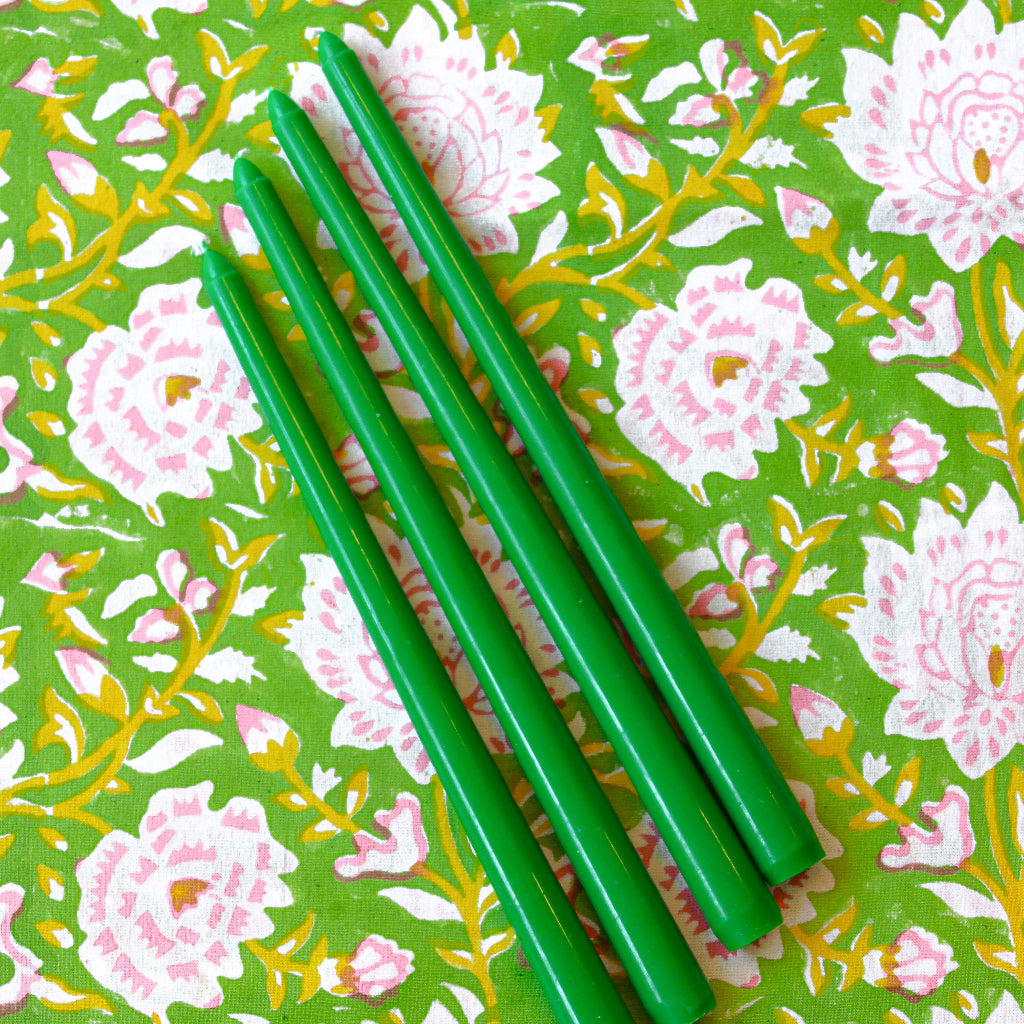 Grass Green Extra Tall Taper Candles – Case of 192