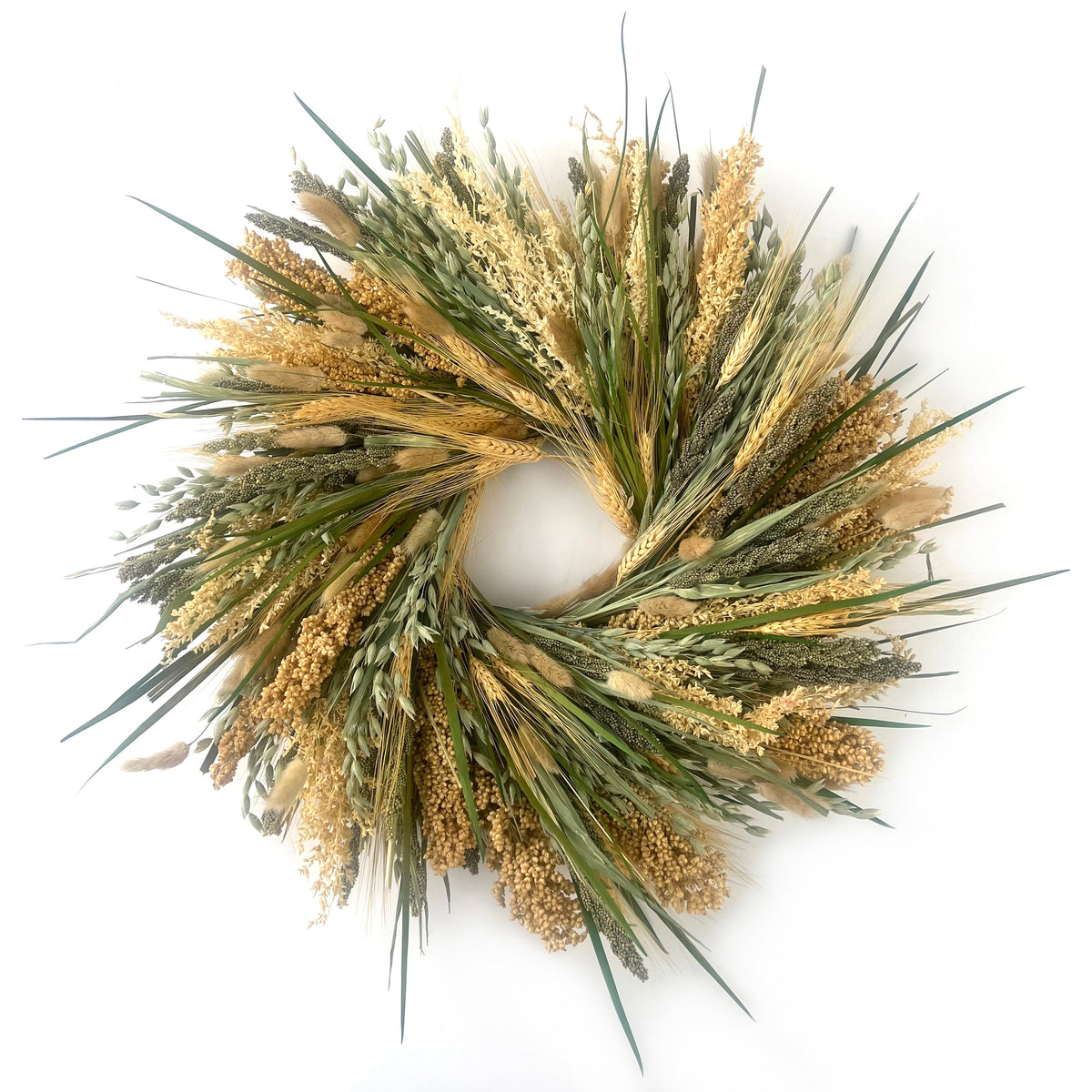 Green & Natural Grains Wreath