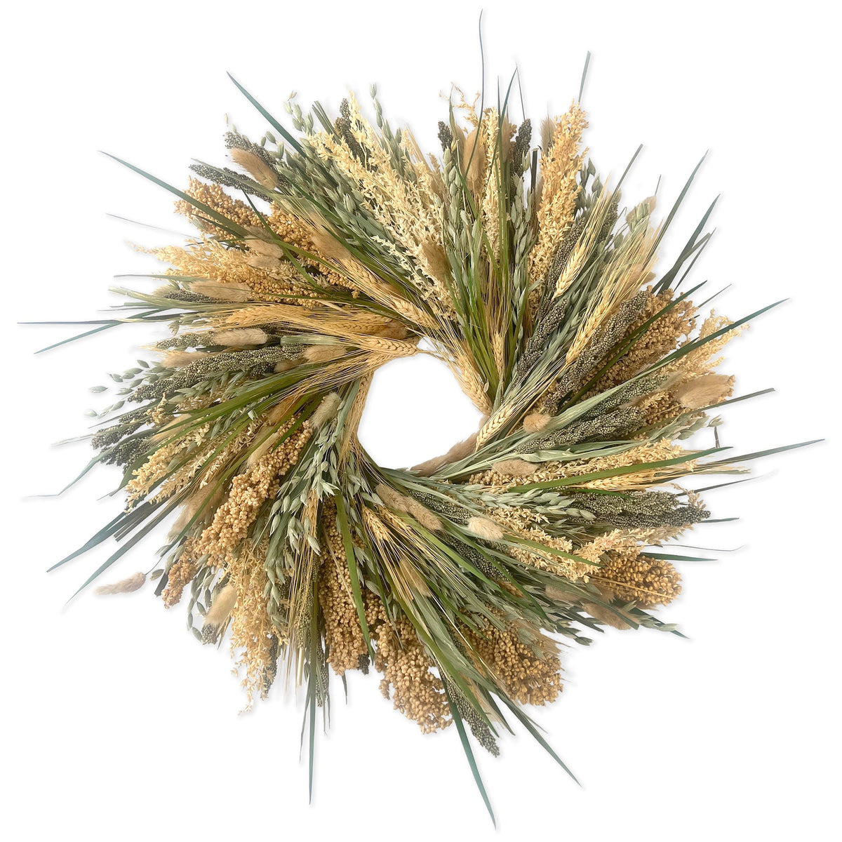 Green & Natural Grains Wreath