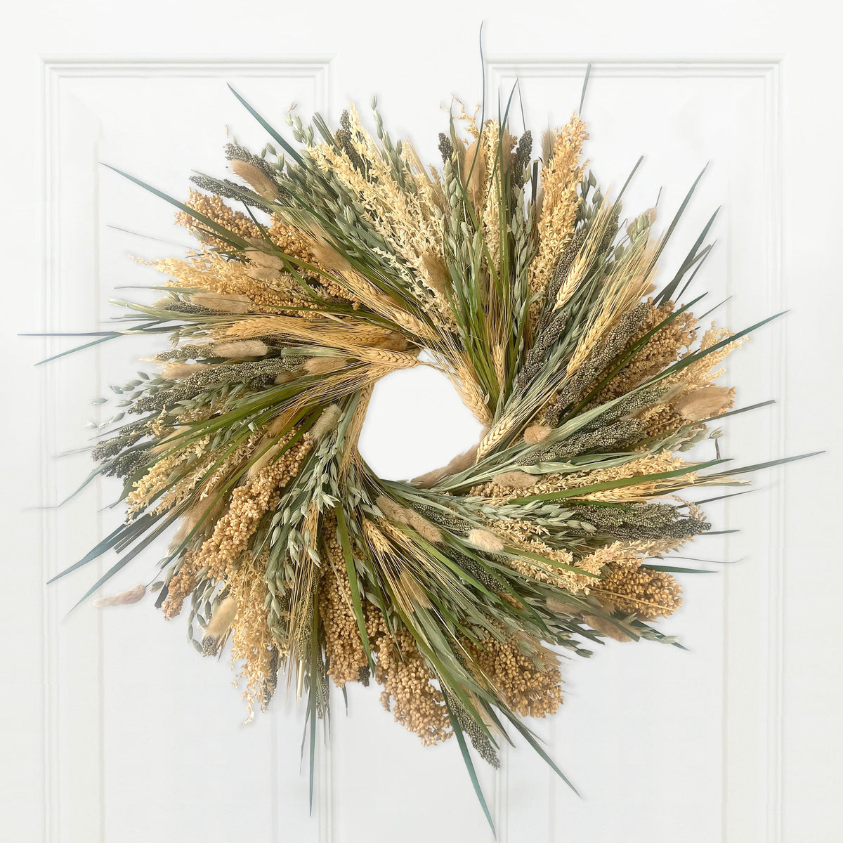 Green & Natural Grains Wreath
