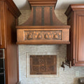 Tuscan-Inspired Hand-Hammered Copper Range Hood – Vintage Farmhouse Kitchen Accent