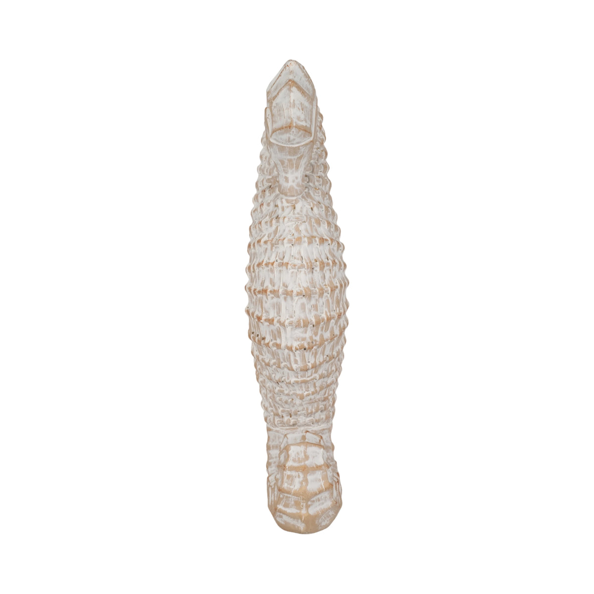 Amalfi Textured Seahorse Sculpture – White & Natural