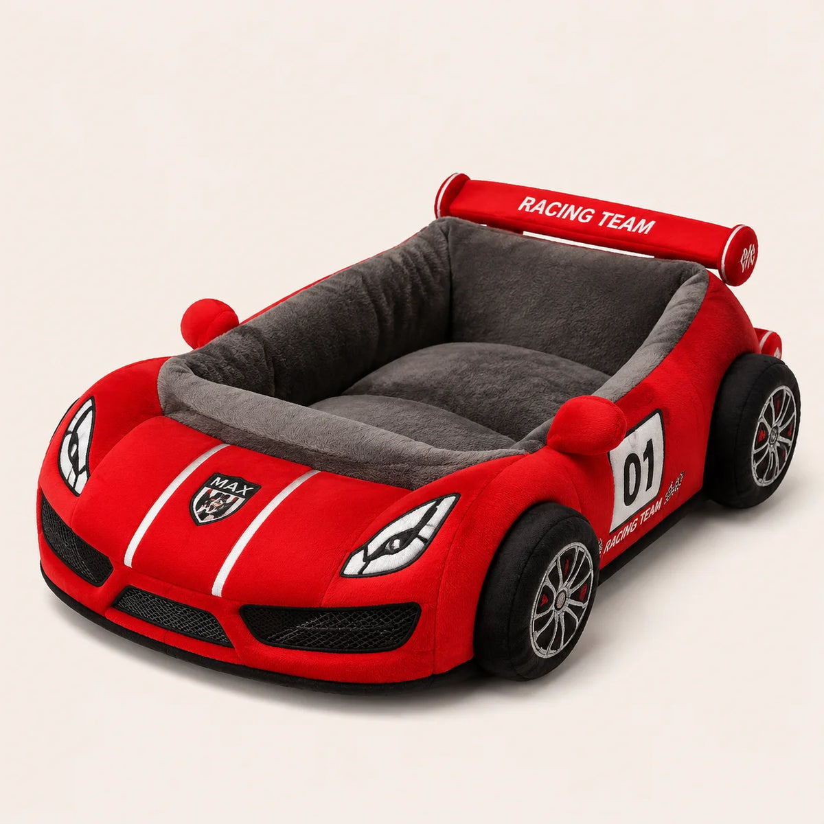 Car Shaped Soft Plush Pet Sofa Cozy Indoor House