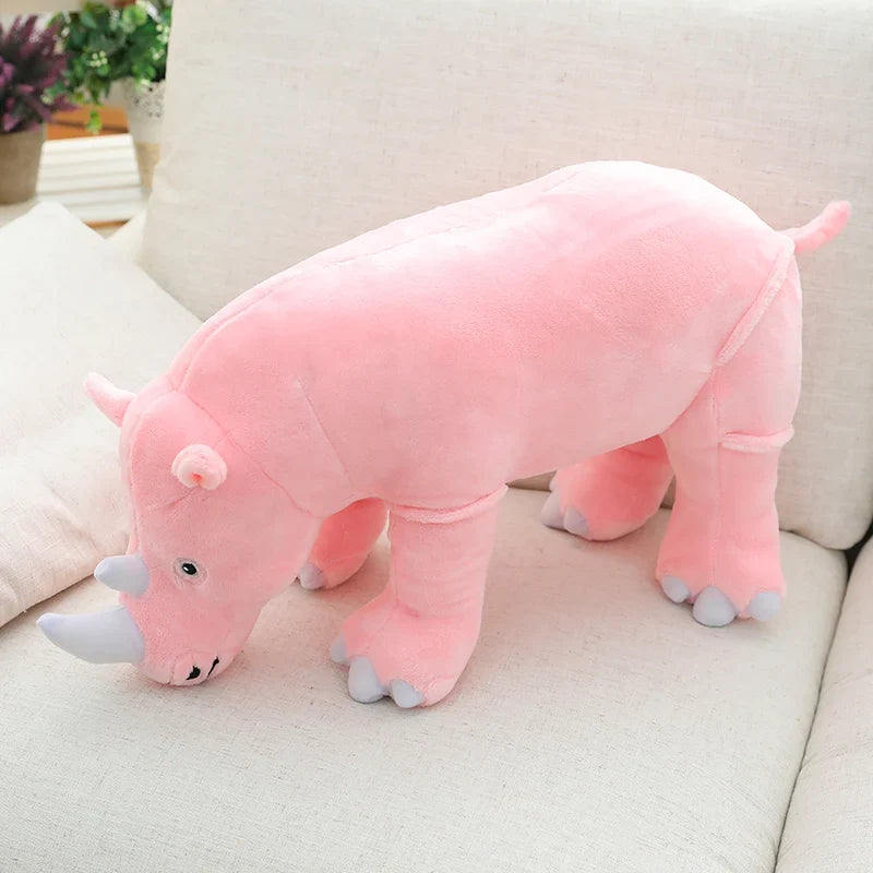 Plush Rhinoceros Stuffed Animal – Super Soft Kawaii Rhino Pillow Toy