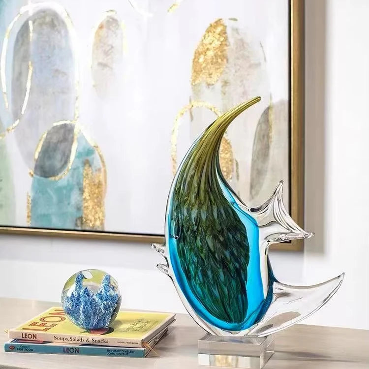 Bellagio Murano-Style Art Glass Fish Sculpture