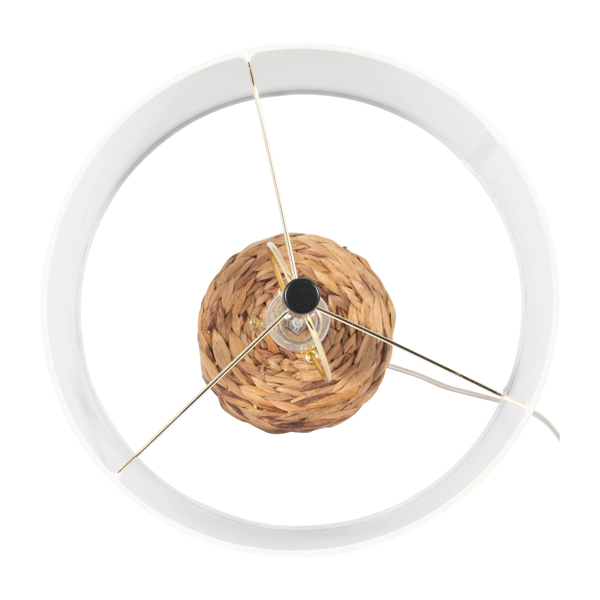 Seabrook Handwoven Seagrass Table Lamp with Linen Shade