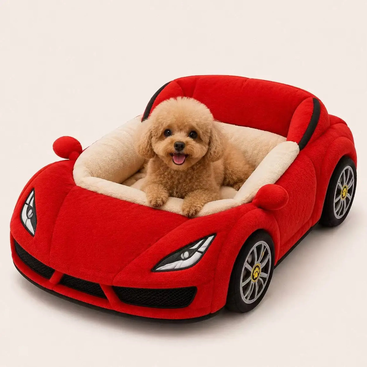 Car Shaped Soft Plush Pet Sofa Cozy Indoor House