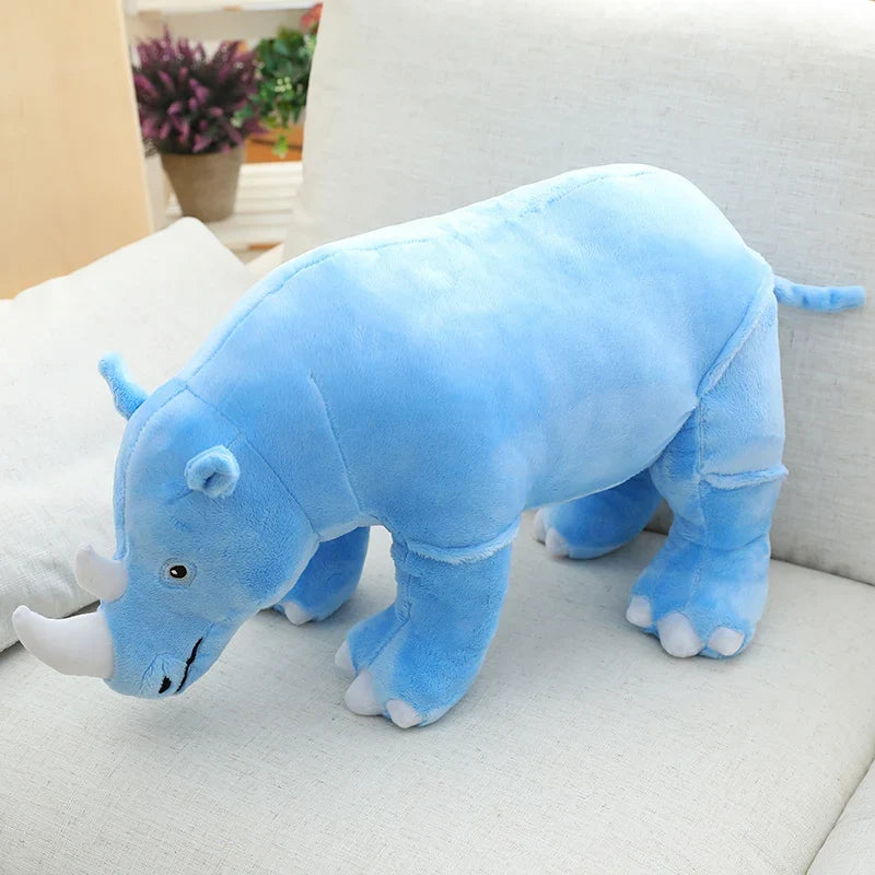 Plush Rhinoceros Stuffed Animal – Super Soft Kawaii Rhino Pillow Toy