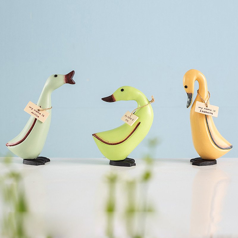 Handcrafted Wooden Duck Figurines – Ana